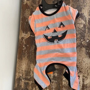 NWT HOTEL DOGGY Pumpkin Spooky Halloween Bone Candy Onsie Shirt Jacket Jumpsuit - Picture 1 of 5