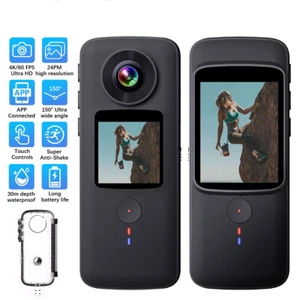 360 4K HD Wifi Action Camera Waterproof Vlog Sports Selfie Premium Kit - Picture 1 of 16