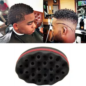 Wave Barber Hair Brush Sponge For Dreads Afro Locs Twist Curl Coil Magic Tool - Picture 1 of 13