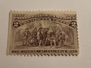 Rare 1893 2 Cent Landing of Columbus US Stamp - Picture 1 of 9