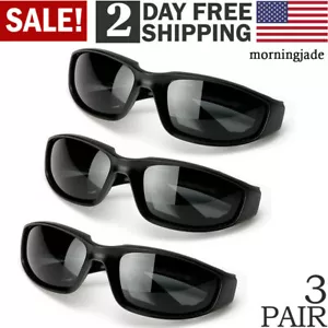 Graue Chopper Schaumstoff gepolsterte Motorradbrille Sonnenbrille winddichte Brille - Bild 1 von 26