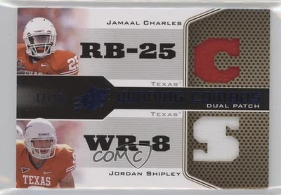 2010 SPx /25 Jamaal Charles Jordan Shipley #WC-CS Rookie Dual Patch RC - Image 1 of 2