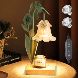 Lampada Scaldacandele Fiore con Timer,Scaldalampada Candela Dimmerabile,Regolabile H... - Foto 1 di 7