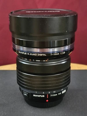 Olympus M.zuiko Digital ED 7-14mm F/2.8 Pro Lens + Filter Mount + CPL Polarizer - Image 1 of 4