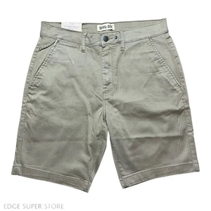 "Pantalones cortos chinos de algodón con entrepierna de 9"" de calce clásico caqui oscuro talla 30" - Imagen 1 de 6