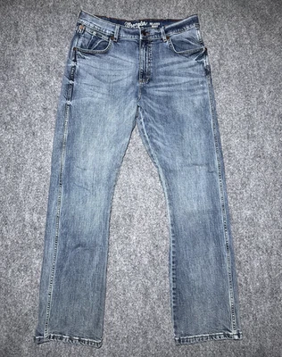 Wrangler Retro Jeans Mens 33x32 Blue Relaxed Boot Cowboy Western Work Casual - Image 1 of 4