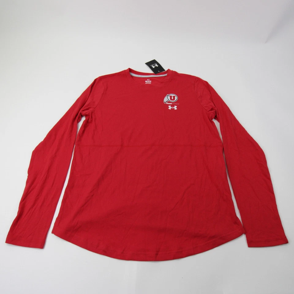 Utah Utes Under Armour Long Sleeve Shirt Women's Red New - Image 1 of 1