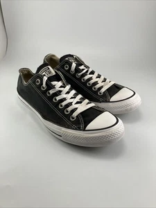 CONVERSE ALL STAR sneakers basse uomo taglia 9 donna 11 scarpe tela nere - Foto 1 di 12