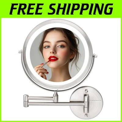 Dual-Sided Wall Mounted Makeup Mirror with 10x Magnification - Image 1 of 4