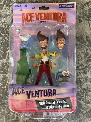 Figura de acción NECA Ace Ventura estilo vintage con animales y cabeza extra sellada difícil de encontrar Foto 1 de 2