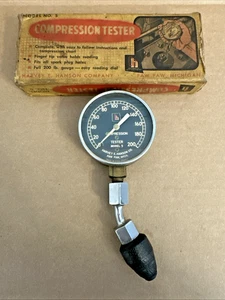 Probador de Compresión Vintage Modelo No. 5 Harvey E. Hanson CO. Paw Paw, Mich. EE. UU. - Imagen 1 de 24