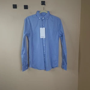 Ministry of Supply Men's Gemini Woven Shirt in Blue Size XS Slim - Picture 1 of 9