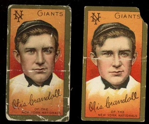 1911 T205 Goldrand - Doc Crandall - BEIDE VARIANTEN GEKREUZT / NICHT GEKREUZT - Bild 1 von 3