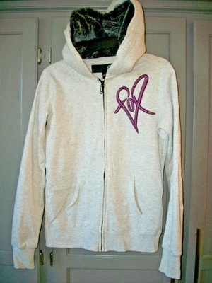 FOX гонки пальто женщин средний с капюшоном куртки молнии серый искусственного меха с подкладкой капюшон изящный - Изображение 1 из 4