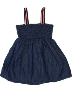 TOMMY HILFIGER Girls Sundress 2-3 Years Navy Blue Cotton BV17 - Picture 1 of 3
