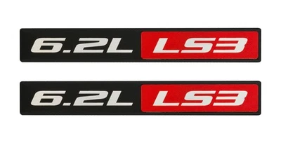 Chevrolet Camaro SS RS 2010-2017 6,2 L L LS3 5 3/4" plata negro rojo emblemas - par Foto 1 de 3