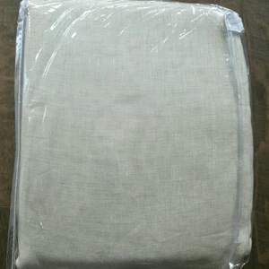 Pottery Barn Belgian Flax Linen Curtain 100"x 120”  FLAX Blackout New - Picture 1 of 3