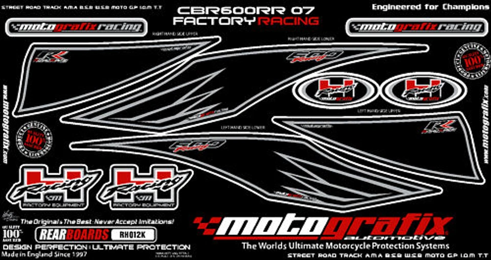Honda CBR600RR CBR 600 RR Rear Fairing Number Board Motografix 3D Gel Protector - Imagem 1 de 1