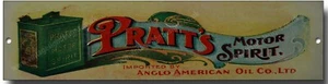 PRATTS MOTOR SPIRIT BLECHSCHILD,RETRO,GARAGE,WERKSTATT,ÖL,BENZINSCHILD.lm - Bild 1 von 1