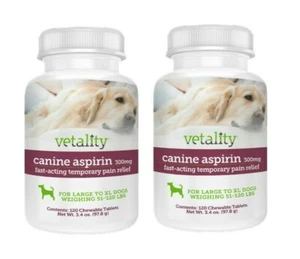 Vetality Canine Fast Acting Aspirin Chewable Tablets for Dogs