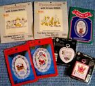 Vintage Lot Of 7 Small Cross Stitch Kits, Fun Assorment ~ New Old Stock