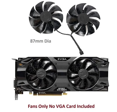 New 87mm PLA09215S12H Cooler Fan For EVGA GTX 1660 1660Ti XC Video Graphics Card Foto 1 de 4