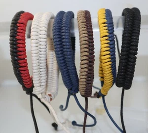 Snake Knot Cord Bangle Bracelet Wristband Summer Wear Adjustable Unisex - Picture 1 of 18