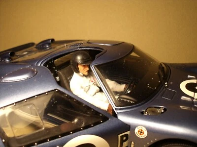 1/18  FIGURE  KEN MILES  DRIVING  FORD  MK II  VROOM  PAINTED  FOR  EXOTO  1/18 - Image 1 of 4