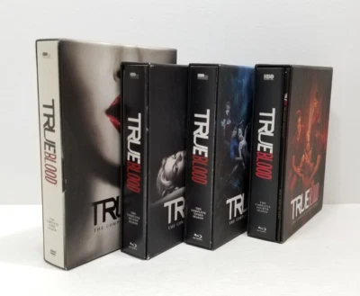 True Blood Complete Season 1 DVD and Complete Seasons 2 3 4 Blu-ray Set Vampires - Image 1 of 4