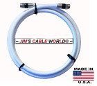 JIMS CABLE WORLD 6" Inch 1' 2' 3' 4' 5' 6' Ft (Foot) RG6 75Ω Coaxial Cable White