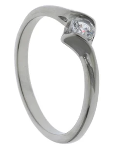 .25 Carat Cubic Zirconia Engagement Promise Ring Size 10 TK2042 T12 - Picture 1 of 7