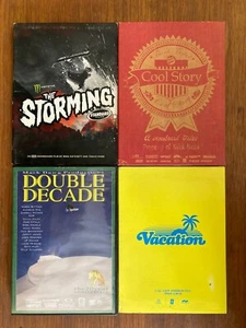 four (4) snowboarding DVDs Double Decade Vacation The Storming Cool Story Videos - Picture 1 of 18