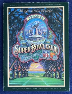 Programa de juego de recuerdo del Super Bowl XXVIII de 1994 de colección/Cowboys over Bills - Imagen 1 de 15