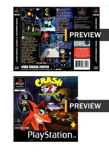 Crash Bandicoot 2 PlayStation PS1 Replacement Inlay Covers Front Back - Picture 1 of 3