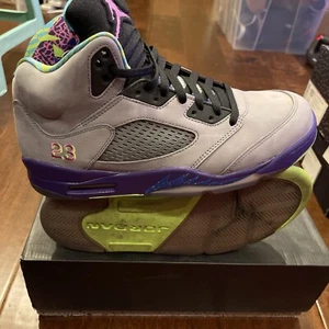 Pre Owned Jordan 5 Retro Bel Air 2013 Size 10.5 Green Purple Blue 621958-090 - Picture 1 of 10