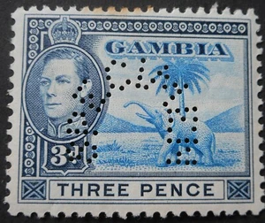Gambia 1938 GVI Three Pence perf SPECIMEN SG 154s mint - Picture 1 of 1