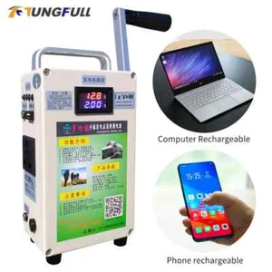 Generator 150W Hand Crank Generator 220V Power Bank DC 12v Mobile Power Supply - Picture 1 of 10