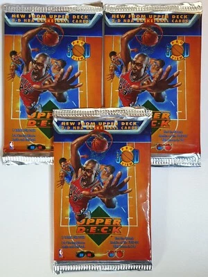 Lot of 3 x Packs of 1993-94 Upper Deck Basketball Pro View 3-D - Sealed Pack - Image 1 of 2