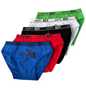 LOT 5 Boys Seamless Boxer Short Kids Spandex Underwear Boy Briefs 6472 - Picture 1 of 6