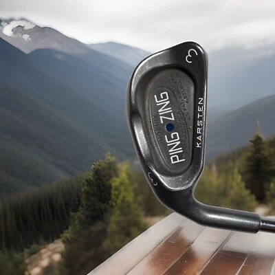 Vintage Ping Zing 3 Iron Golf Karsten KT-M Steel Shaft LH Blue Dot - Image 1 of 4