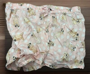 Pink Bed Shorts With Beautiful Puppies-Cute-Comfy-Sleep Shorts-Size XL-Relaxed F - Picture 1 of 8