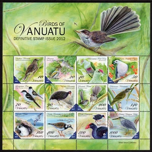 VANUATU 2012 BIRD DEFINITIVES MINIATURE SHEET MNH - Imagen 1 de 1