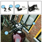 Motorcycle Folding Bar End Mirror Swivel Foldable 7/8" Fit For Bobber Cafe Racer