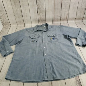 Camisa De Colección Wrangler 17 XL Denim Christi Arte Nativo Pintura Apache Corona Bailarina - Imagen 1 de 21