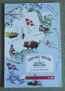 IL GIRO DEL MONDO-ISLANDA E GROENLANDIA-ALBUM FIGURINE MONDADORI - Foto 1 di 1