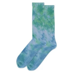 Hotsox Tie Dye Socks, Blue, 1 Pair, Men Shoe 6-12.5 - Picture 1 of 1
