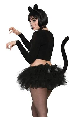 Tutú de gato negro animal gatito disfraz elegante Halloween adulto accesorio Foto 1 de 2
