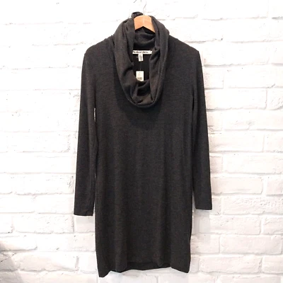 Anthropologie Michael Stars Dress Small Gray Cowl Neck Long Sleeve Jersey Knit - Image 1 of 4