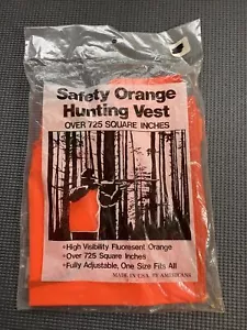 Vintage NOS Blaze Orange Duck Fowl Hunting Vest Made In USA - Picture 1 of 3