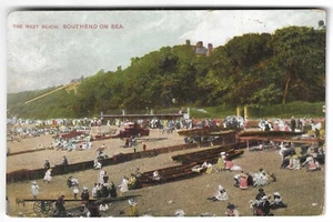 ESSEX - SOUTHEND ON SEA, WEST BEACH Postcard - Foto 1 di 1
